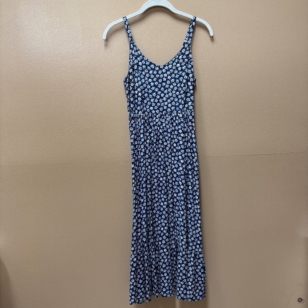 Old Navy Floral Blue Cami Maxi Dress Size XS